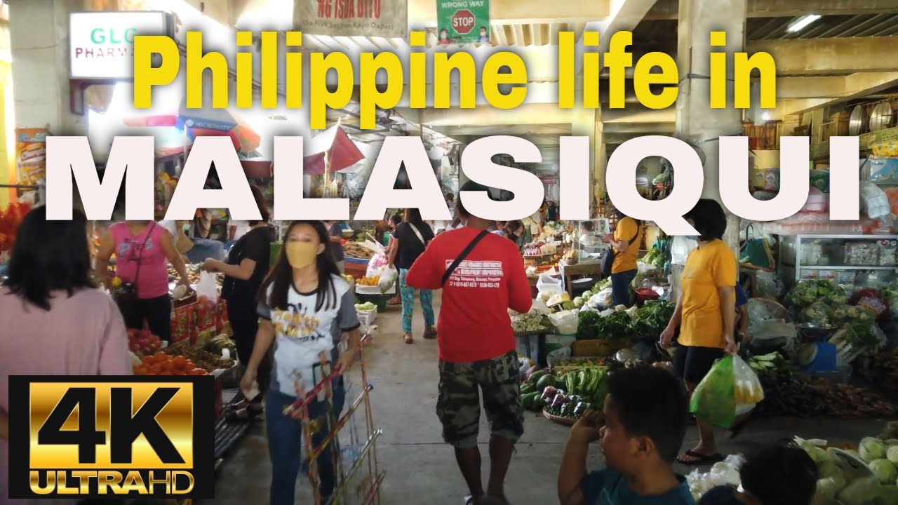 MALASIQUI PANGASINAN    [4k Walking tour] Public Market walking tour