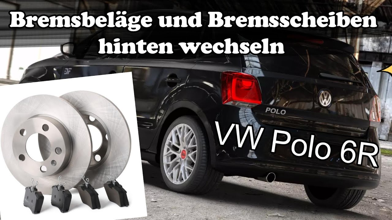 Bremsbeläge und Bremsscheiben hinten wechseln VW Polo 6R (Replace the brake pads/discs at the back)