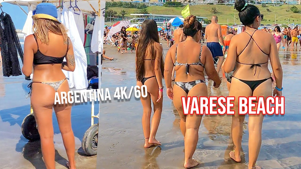 4K BEACH WALK VARESE BEACH ARGENTINA in Wonderful Day🏖️