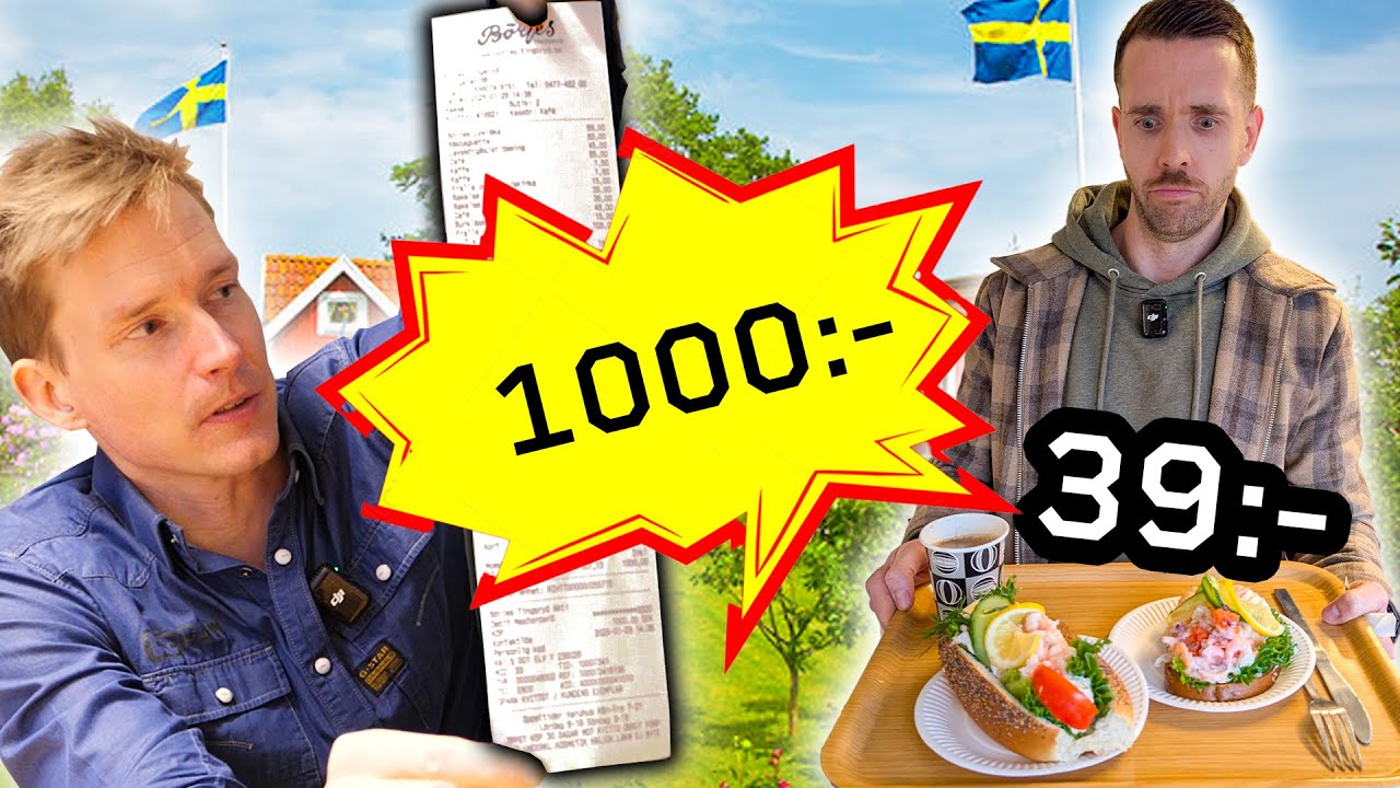Kan vi &auml;ta f&ouml;r 1000kr p&aring; Sveriges BILLIGASTE cafe?