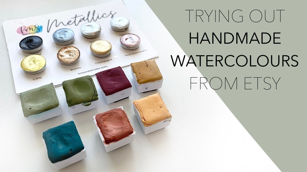 Trying Out Handmade Watercolours From Etsy!