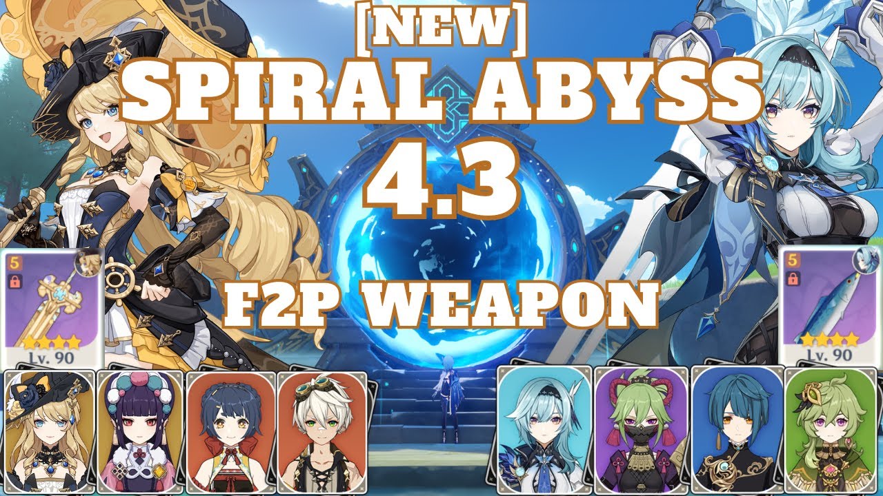 [NEW] C0 Navia 2x Pyro Team & C0 Eula Hyperbloom Team | 4★Weapon | 4.3 Spiral Abyss | Genshin Impact