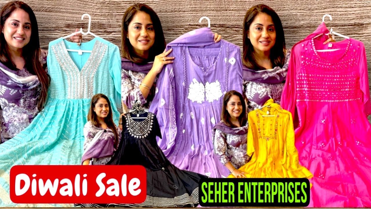 Big Friday Sale on Cotton Kurtis, 2 & 3 Piece Suit, Sharara Set, Anarkali & A Line Suit at Seher Ent