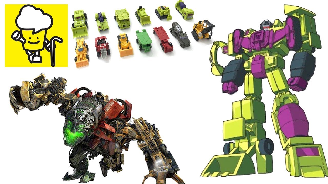 Different Devastator G1 and movie transformer toys ランスフォーマー 變形金剛