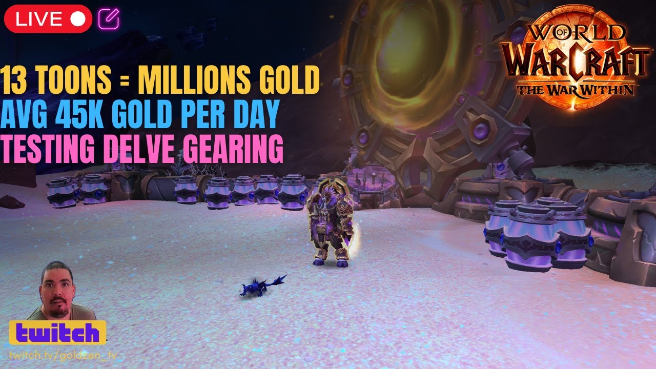 My 13 Toon Setup Makes 45K Gold/Day - 1.35M/Month in WoW!