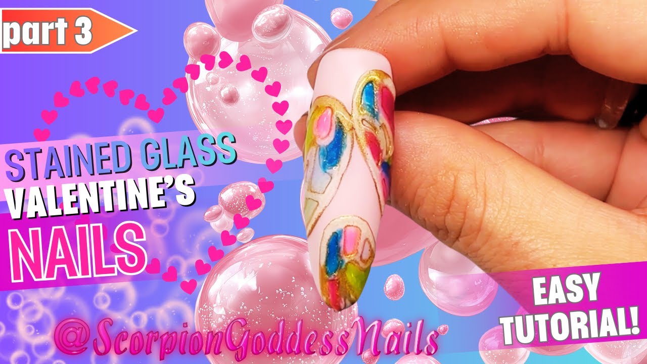 Ep. 0397 | Stained Glass Valentine’s Nail Art 💘 | DIY Pastel Gel Nail Tutorial (Beginner Friendly!)