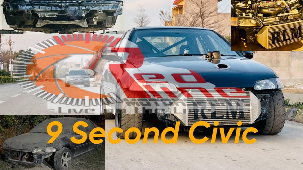 Abandoned Civic Transformation from Pakistan 🇵🇰|AWD K24Turbo EG |9 second| CivicVsWorld |RedlinePk