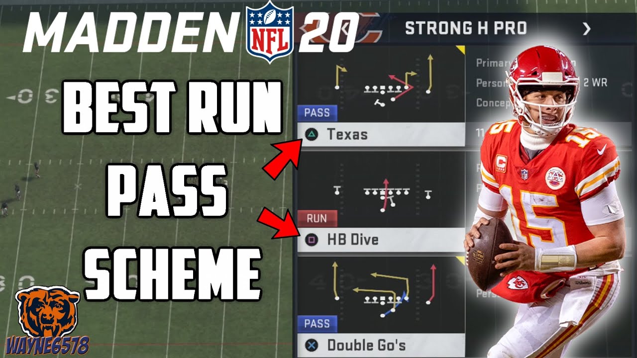 BEST EASY RUN PASS SCHEME MADDEN 20 - UNSTOPPABLE OFFENSE MADDEN 20 - BEST ROUTE TO USE TO SCORE TD!