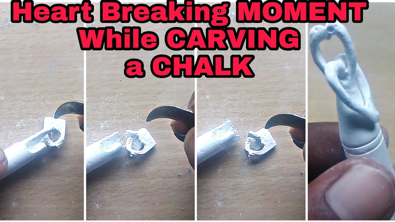Heart Breaking MOMENT While CARVING a Chalk | Two Hearts in a single CHALK | SB Creations