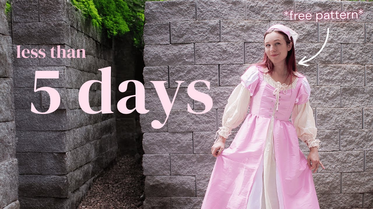 The Ren Fest Dress That Made Me Feel Like a Princess | Sewing Vlog + Free Pattern