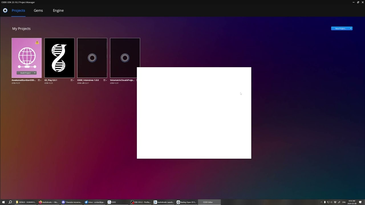 O3DE Intensive - Setting up Wwise Audio Engine