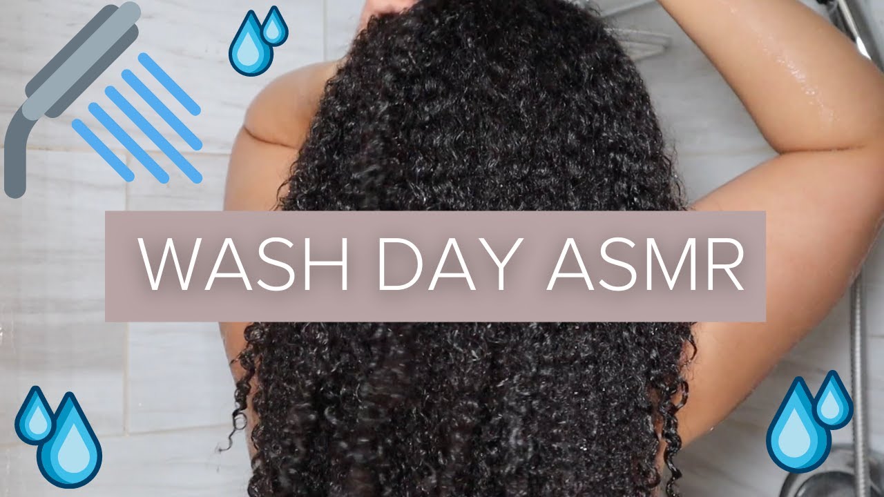 Curlsmas Day 15: ASMR Natural Hair Wash Day Routine | (No Talking, SUPER SATISFYING)