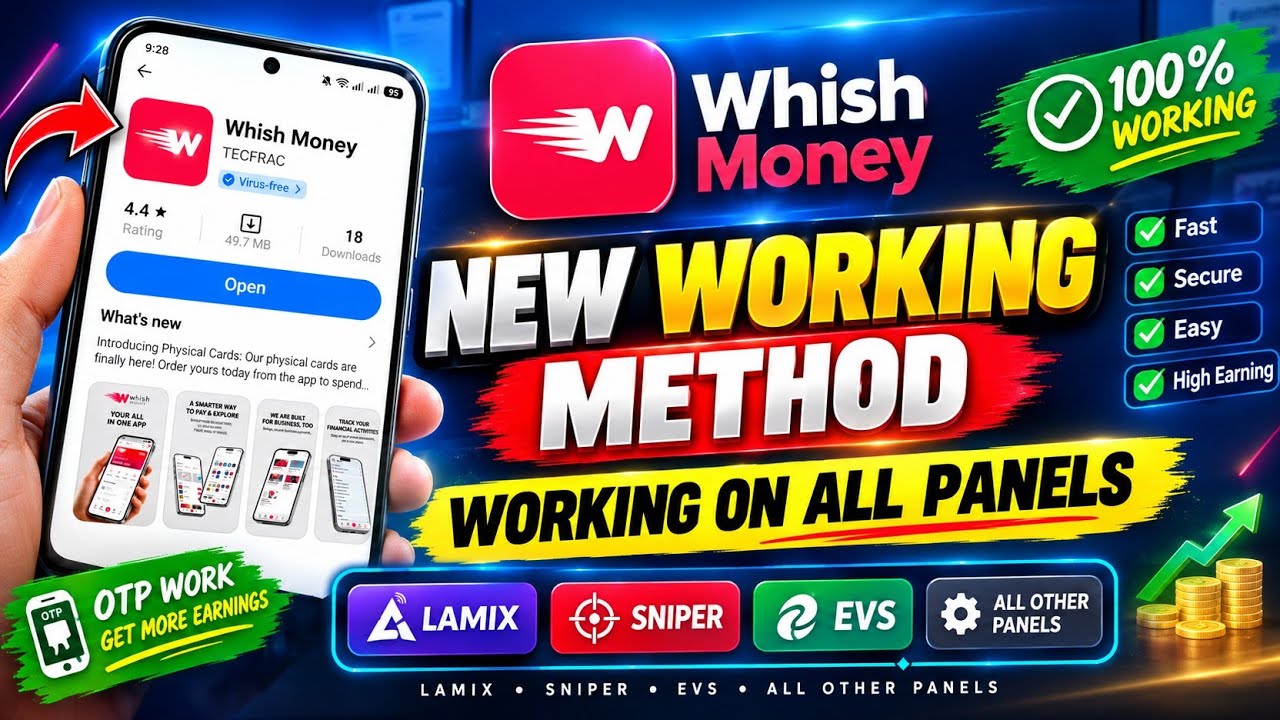 Whish Money NEW WORKING METHOD 2026 | Whish Money Working on Lamix, Sniper, EVS & All Panels 🚀