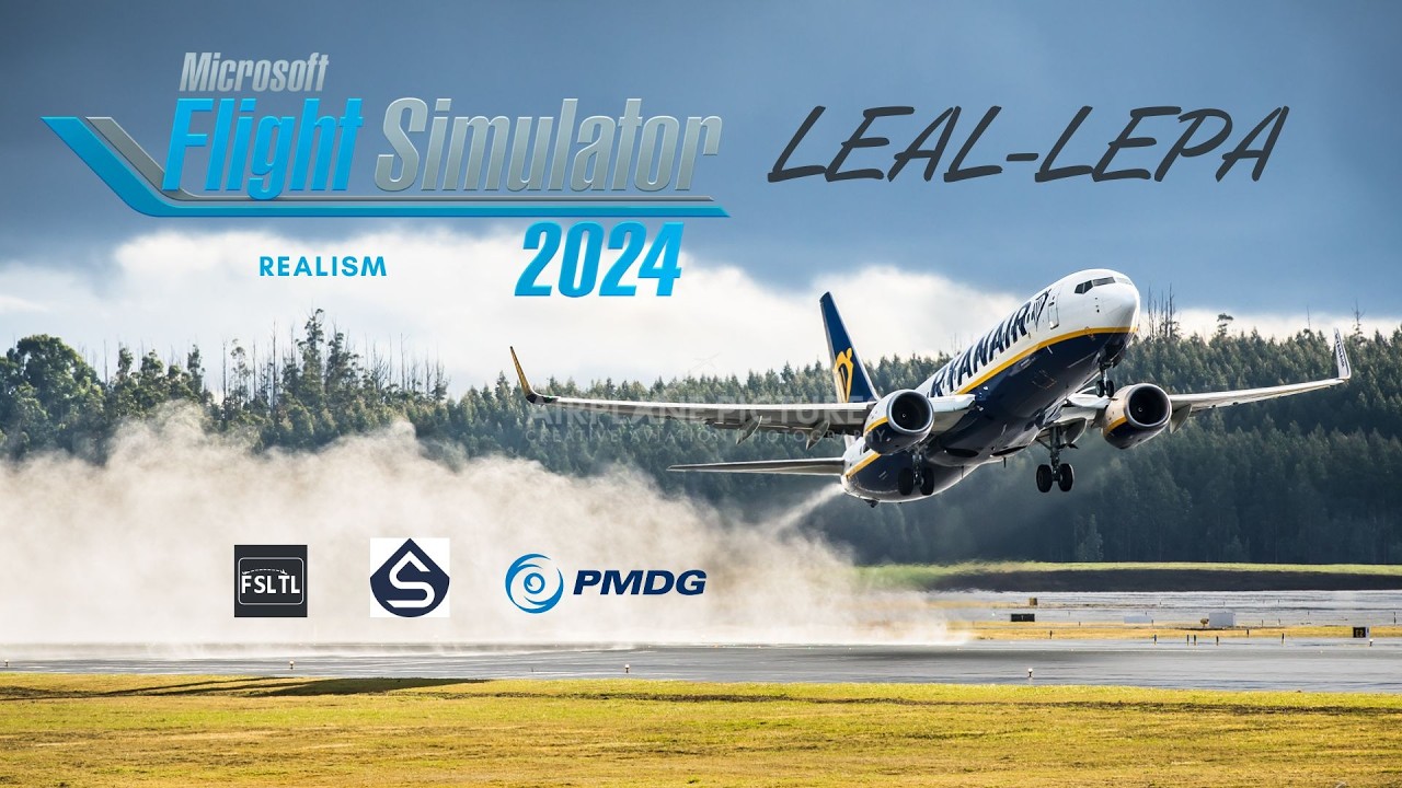 🛫Ryanair night shorthaul🛬Flight Simulator 2024 LEAL-LEPA spain 737-800 pmdg Realism