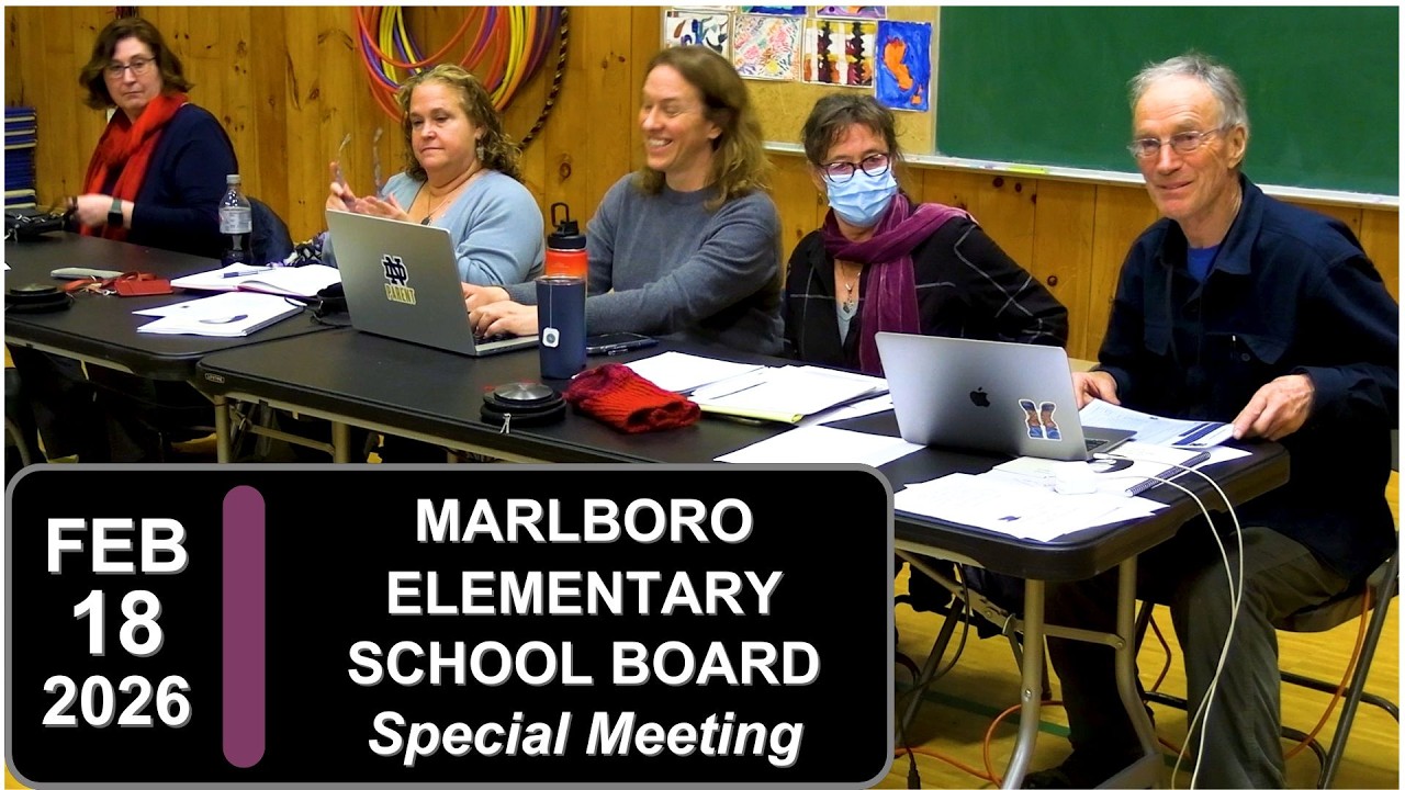 Marlboro Elementary School Board Special Mtg 2/18/26