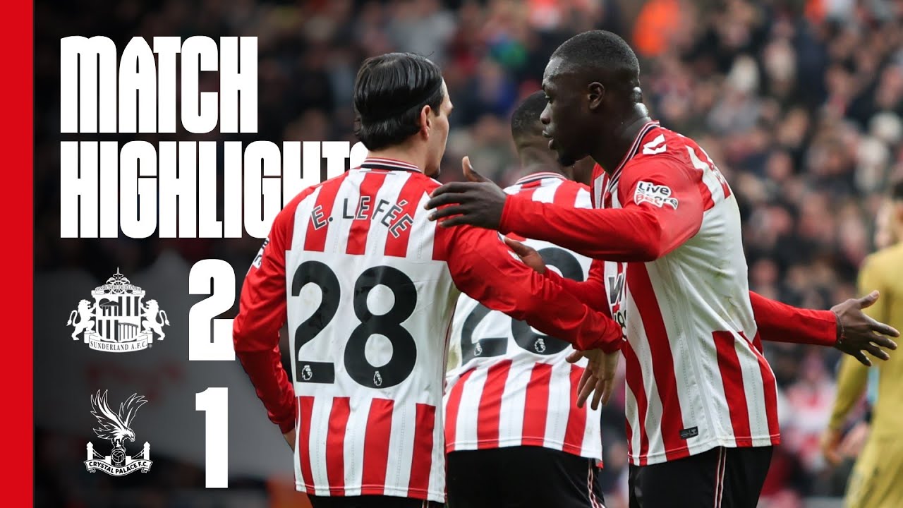 Brobbey Scores In Comeback Win | Sunderland AFC 2 - 1 Crystal Palace | Premier League Highlights