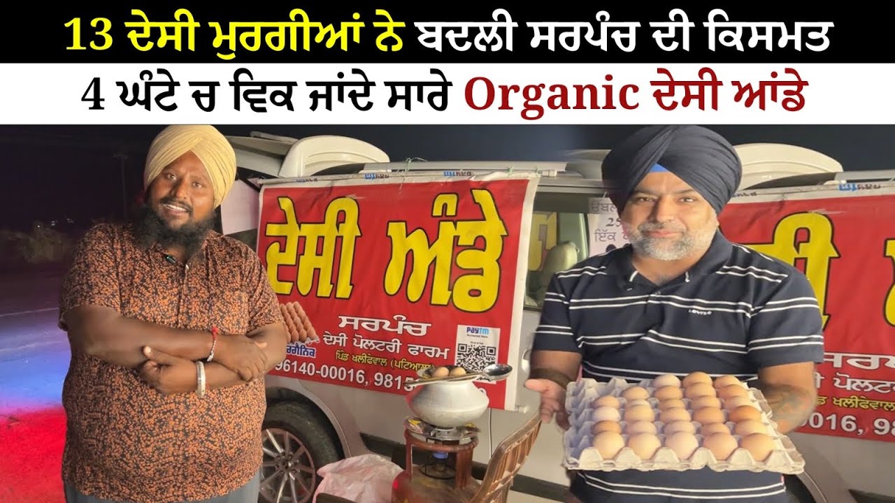 4 ਘੰਟੇ ਚ ਵਿਕ ਜਾਂਦੇ ਸਾਰੇ Organic ਦੇਸੀ ਆਂਡੇ | Viral Sarpanch Desi Eggs Patiala | Pinda Vale Vlogger