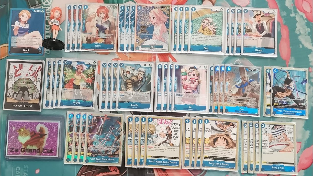 P117 East Blue Nami Promo! Руководство по составлению колоды One Piece TCG - Za Grand Cat Vs Baro...