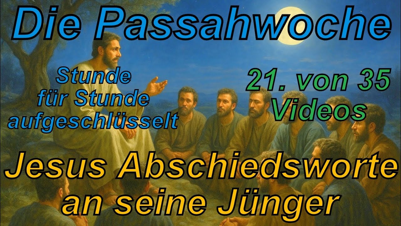🐟 Die Passahwoche Stunde für Stunde aufgeschlüsselt. 21 von 35. Die Abschiedsworte von Jesus.
