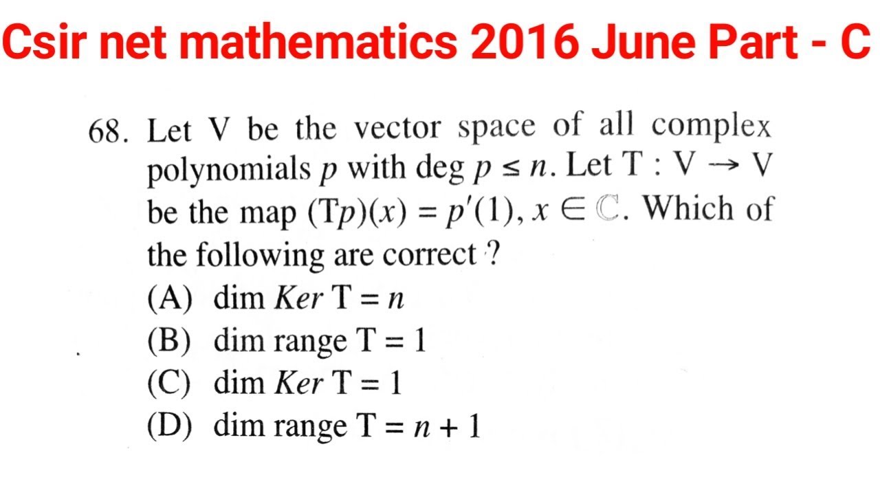 Csir net mathematics || Rank of Matrices || Nullity of Matrices