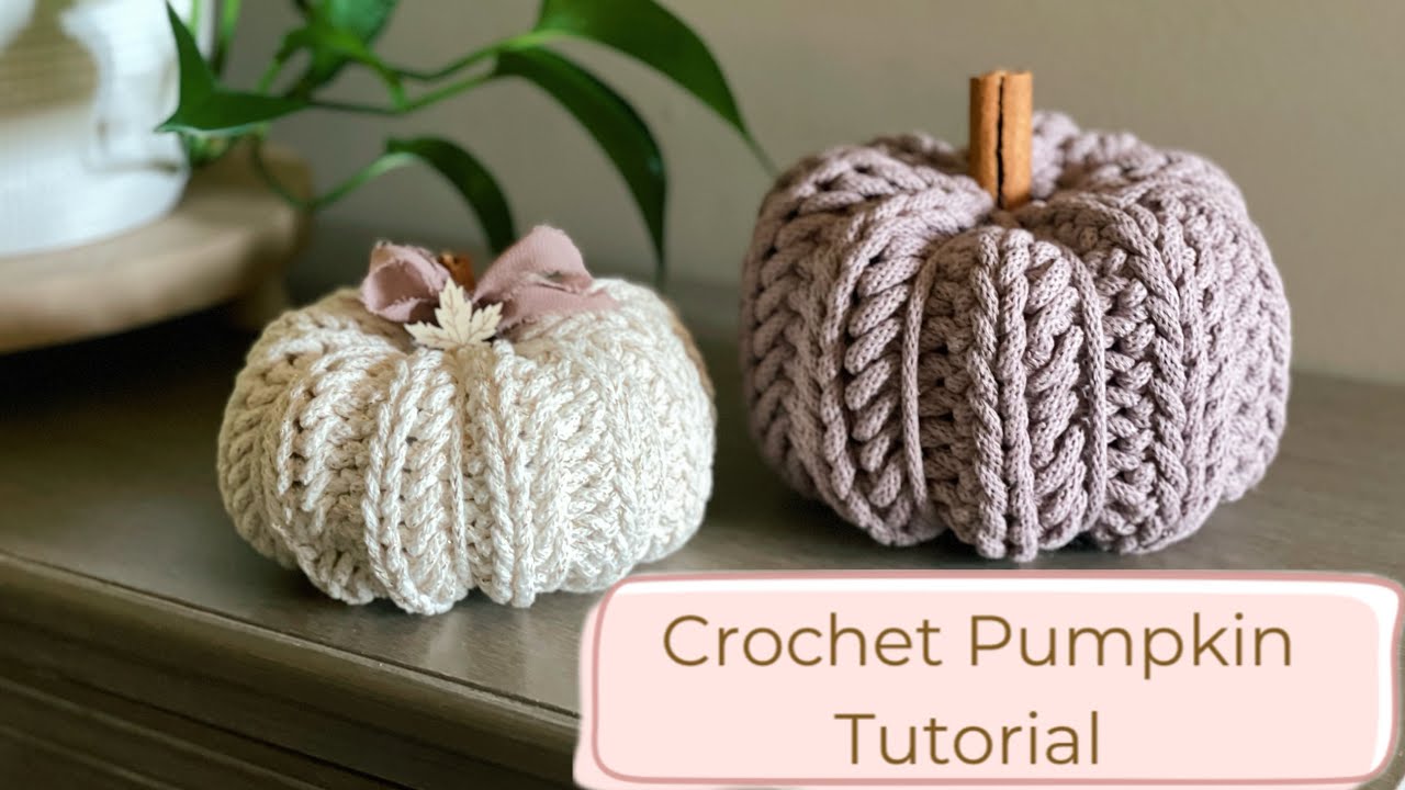 Easy Crochet Pumpkin Tutorial | Works with Braided Cord