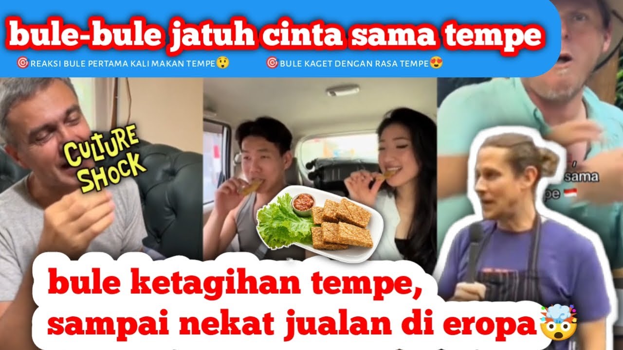 bule jatuh cinta sama tempe😍sekarang malah jualan di eropa🤯 #bule #kulinerindonesia #viral 