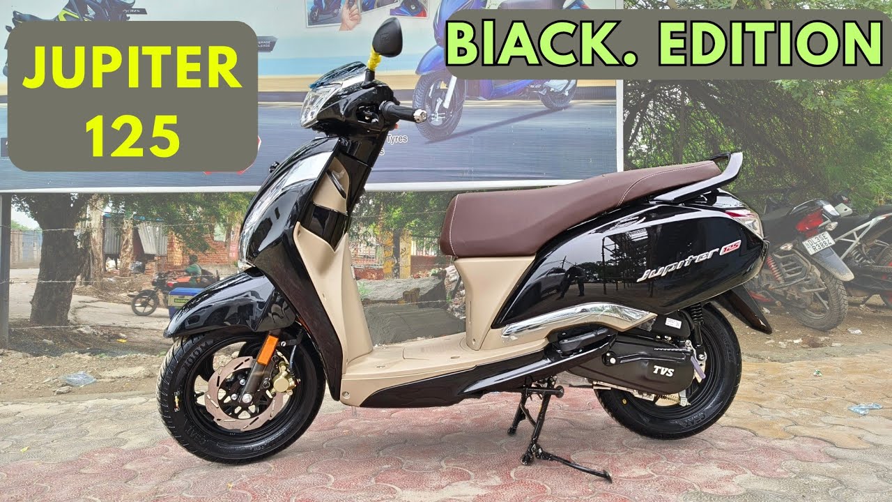 2025 New Tvs Jupiter 125 Scooter Black Color Detail Review | Tvs Jupiter 125 On Road Price