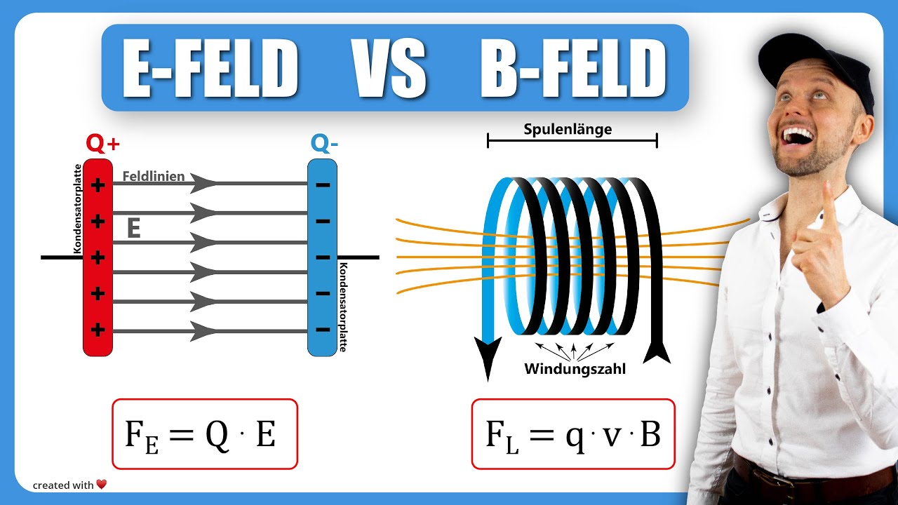 Elektrisches Feld E vs. Magnetfeld B - Physik Grundlagen