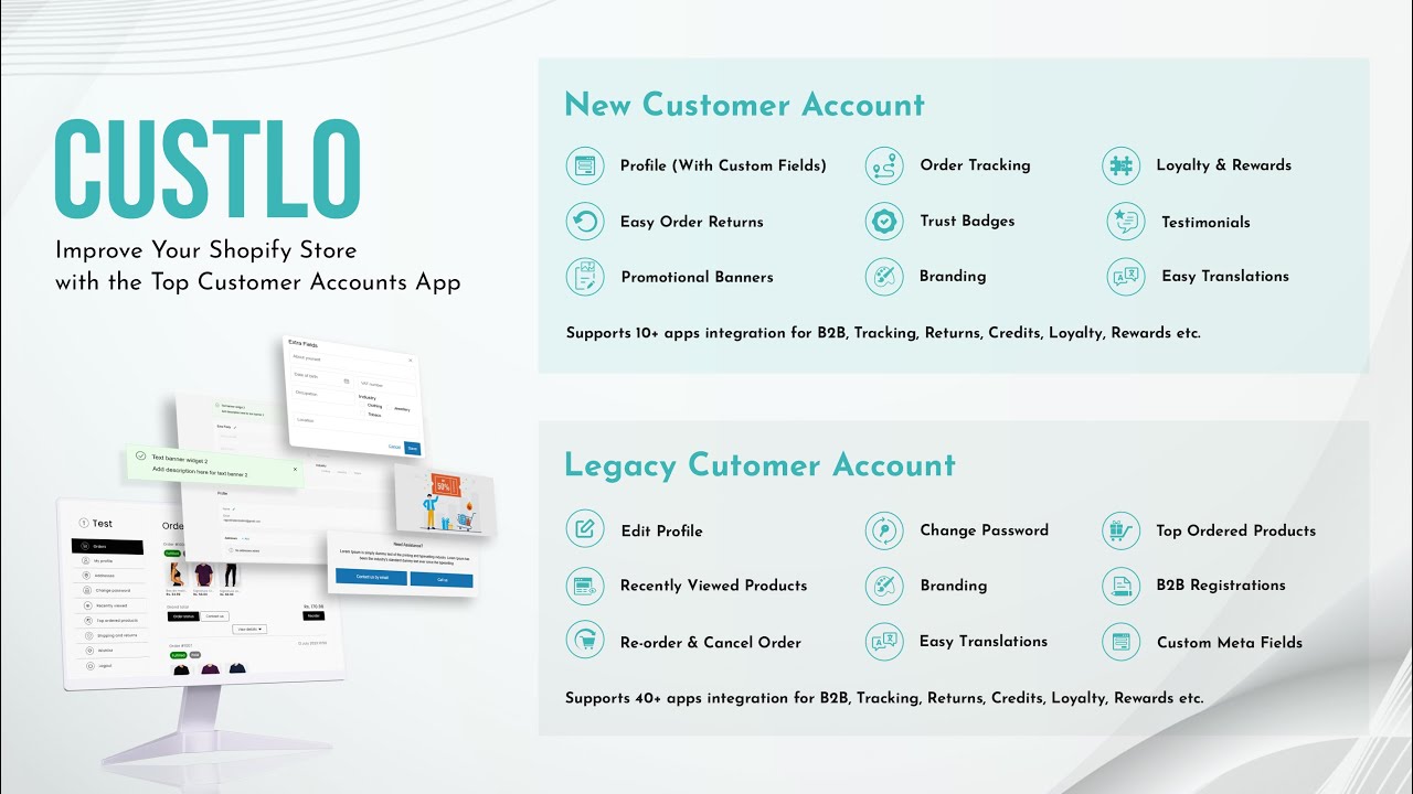 Custlo : Customer Account Pro - Shopify App