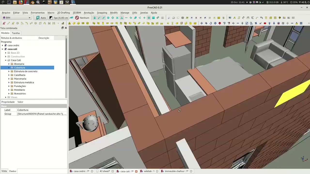 FreeCAD   07   02   Exemplos de modelos BIM no FreeCAD