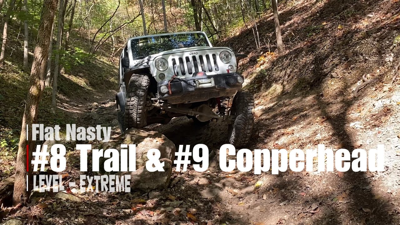 Jeeps on Trail 8 and #9 Copperhead extreme trails at Flat Nasty Oct 10, 2021
