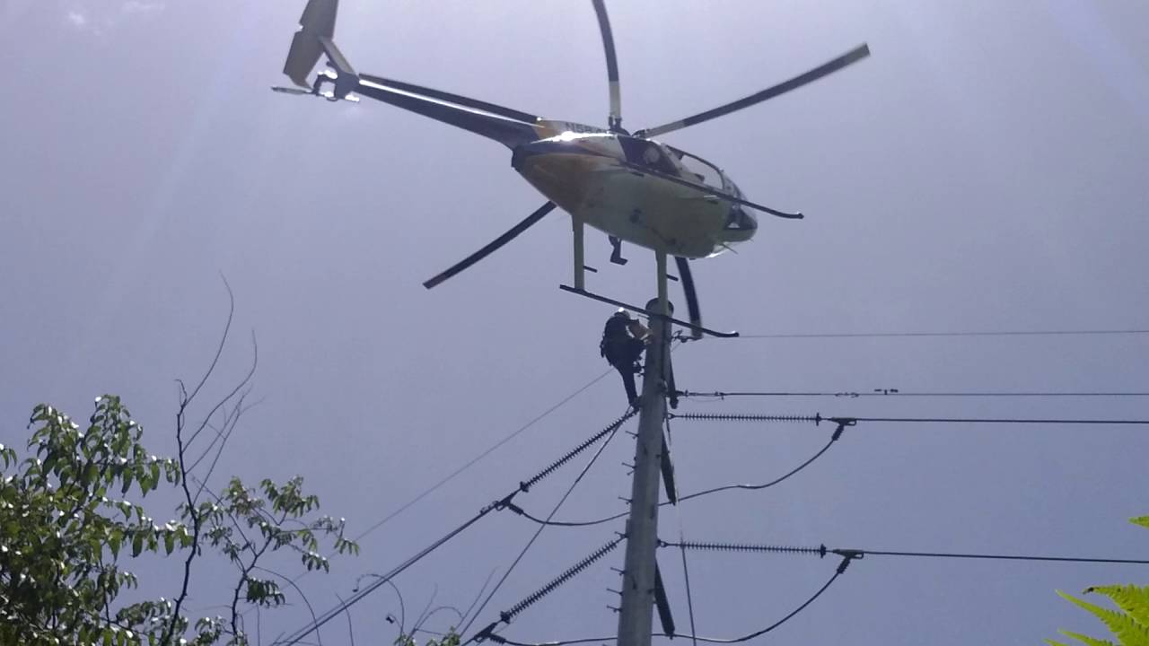 Aee prepa helicóptero líneas transmisión