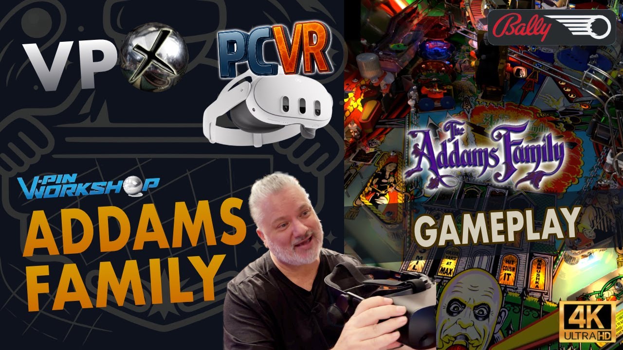 Bally Addams Family on VPX PCVR #vpx #pinball #vr #vrgaming