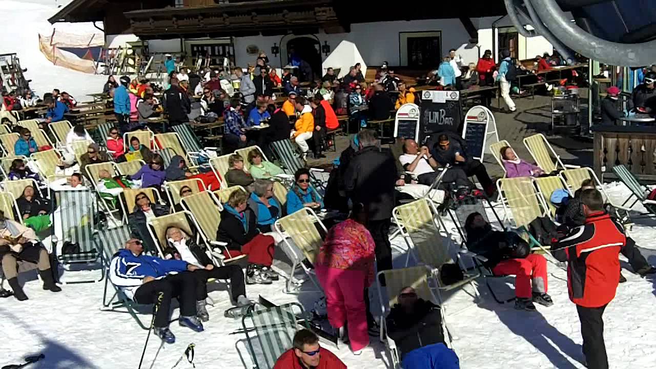 Top of Sonnenrast lift, Kitzbuhel, Austria