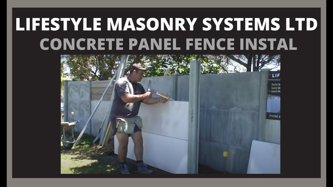 Concrete Panel Fence Instal!!