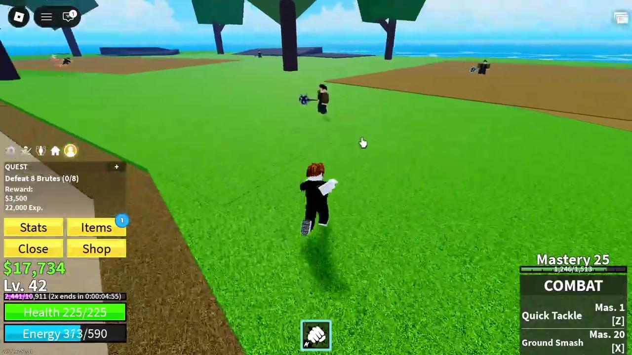 Reaching 100 level in blox fruits roblox (part 1)
