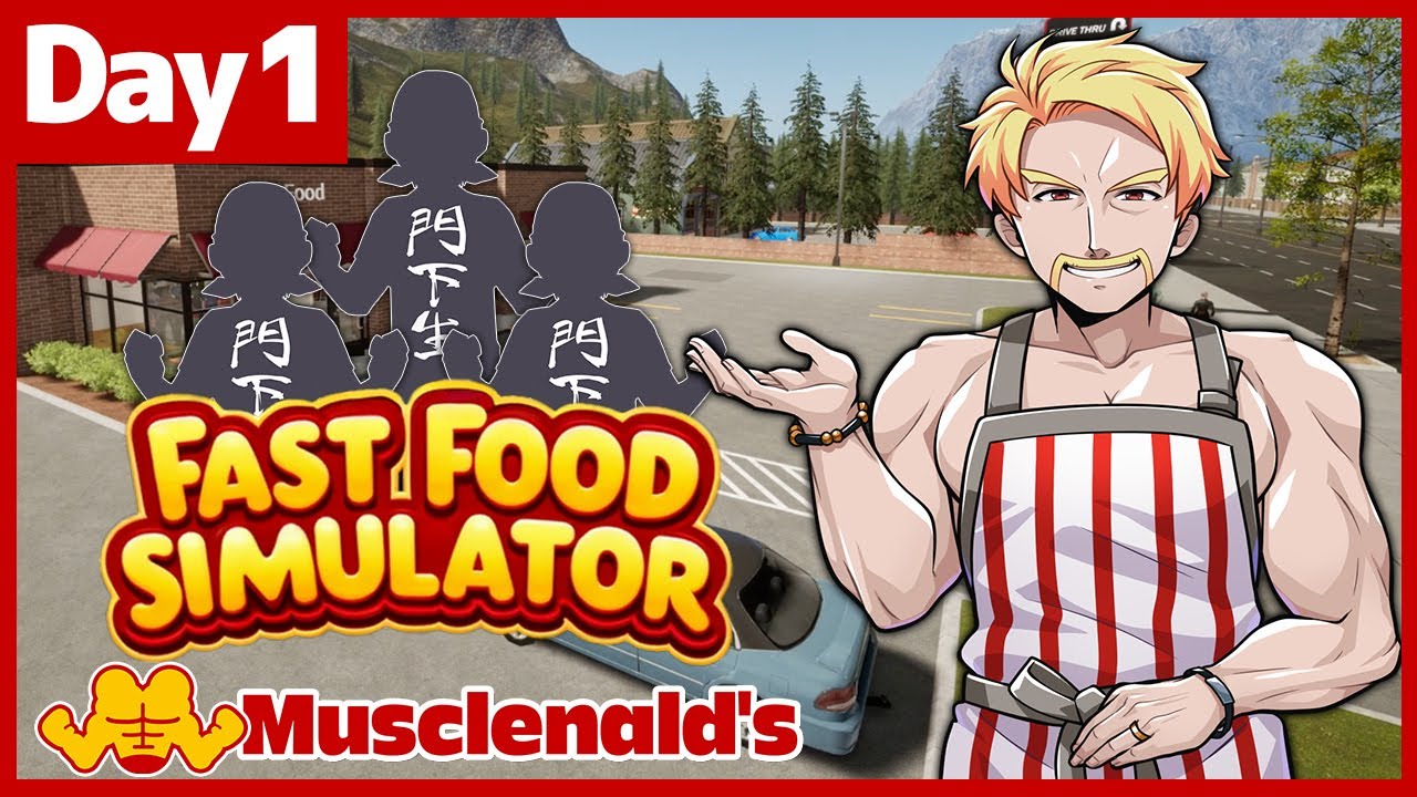 【バーガーショップ経営】マッスルナルド開店！！1日目【ドズル】