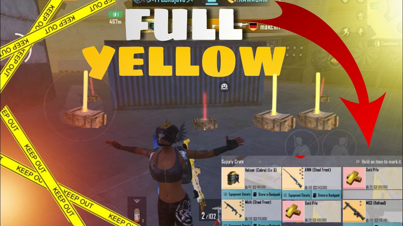 I FOUND YELLOW MG-3/ METRO ROYALE SOLO & SQUAD BEST GAMEPLAY