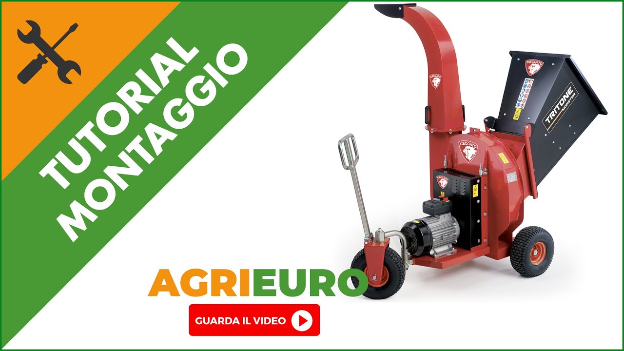 Bio-Cippatore con motore elettrico Ceccato Olindo Tritone Monster Electric: montaggio