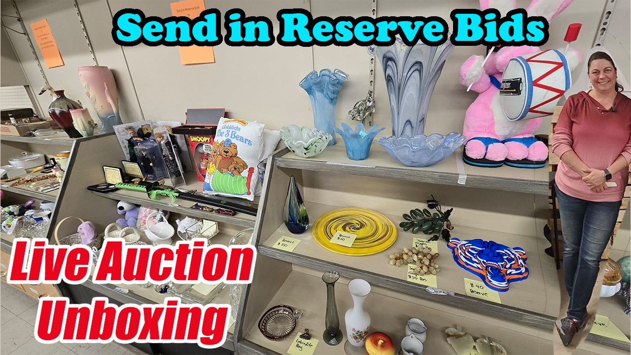 🔴 LIVE Auction Reveal at 12PM CST | Vintage Glass, Fenton, Collectibles & Reserve Bids Open