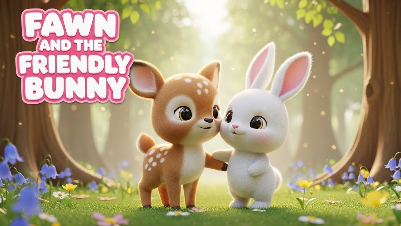 Оленёнок и дружелюбный кролик 🦌🐰 | Милая детская история | 3D-анимация в стиле Pixar