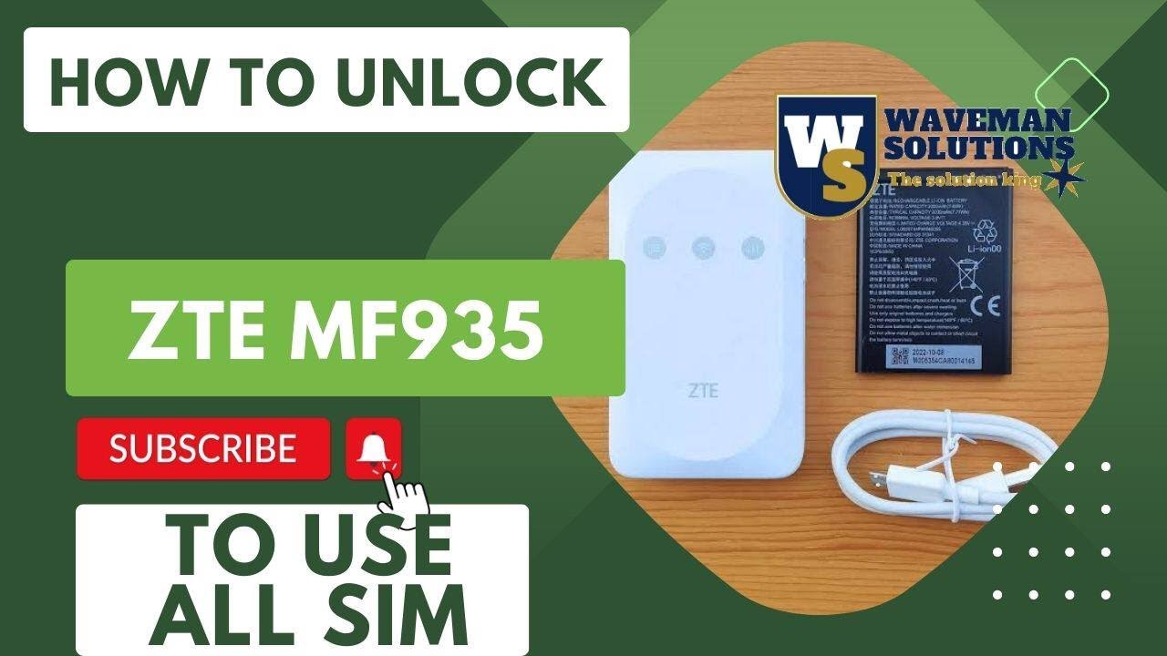 How to unlock zte mf935 pocket  WiFi to use all sim