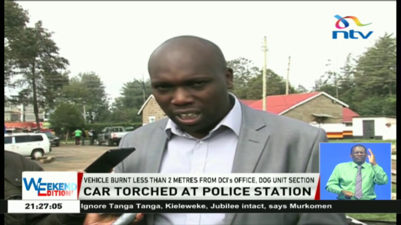 Nyandarua police probing burning of vehicle in Ol-Kalou police station