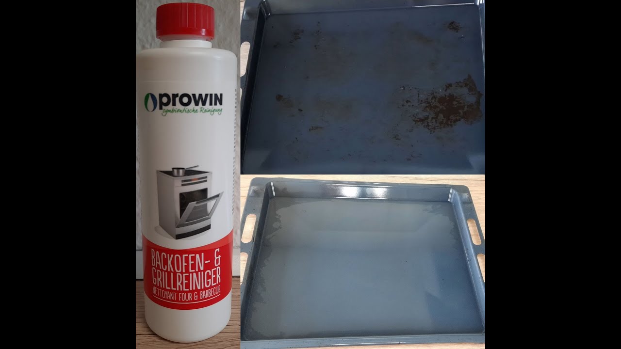Backblech reinigen mit dem proWIN Grill & Backofenreiniger