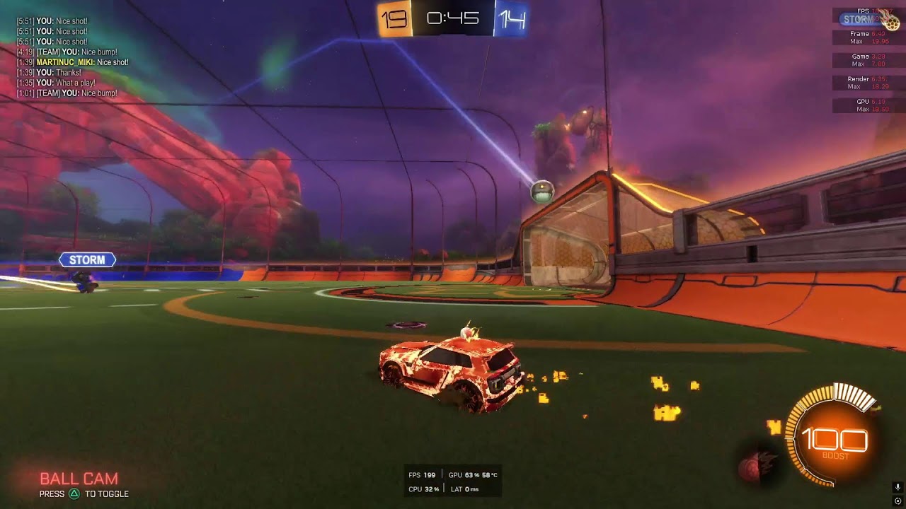 playing rocket league idk