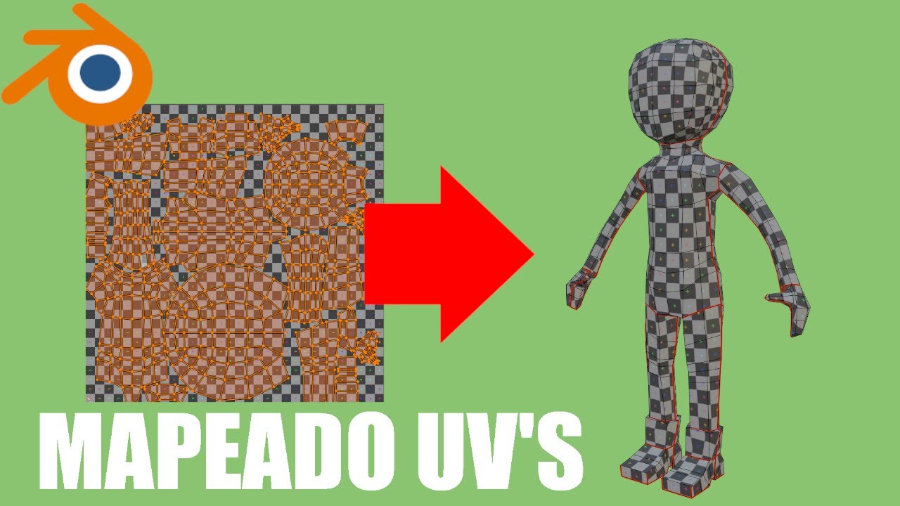 Cómo hacer un UV Mapping de texturas en Blender - Tutorial Mapeado Empaquetado Unwrapping Personaje