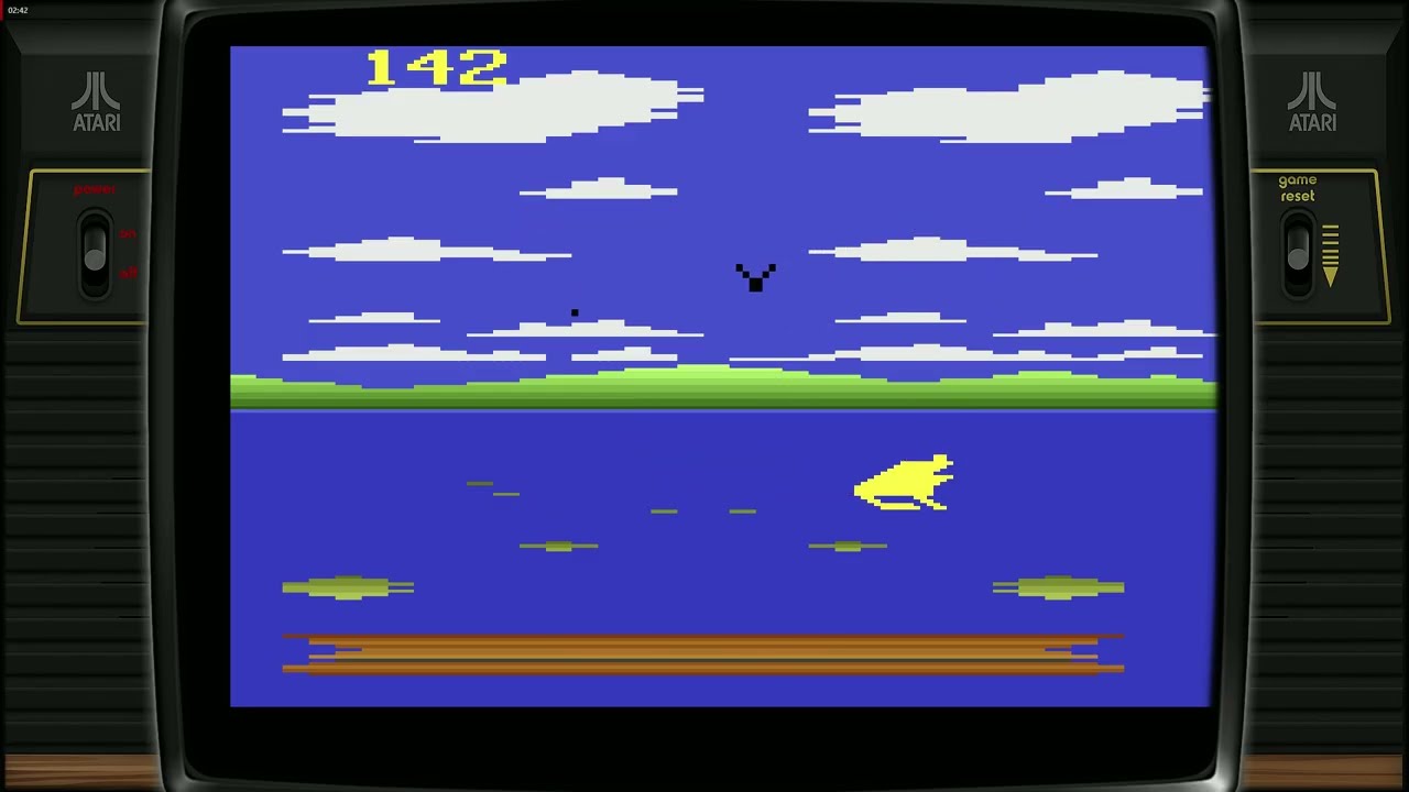 Frog Pond (Atari 2600) Gameplay | Unreleased Prototype Frog Bog Clone