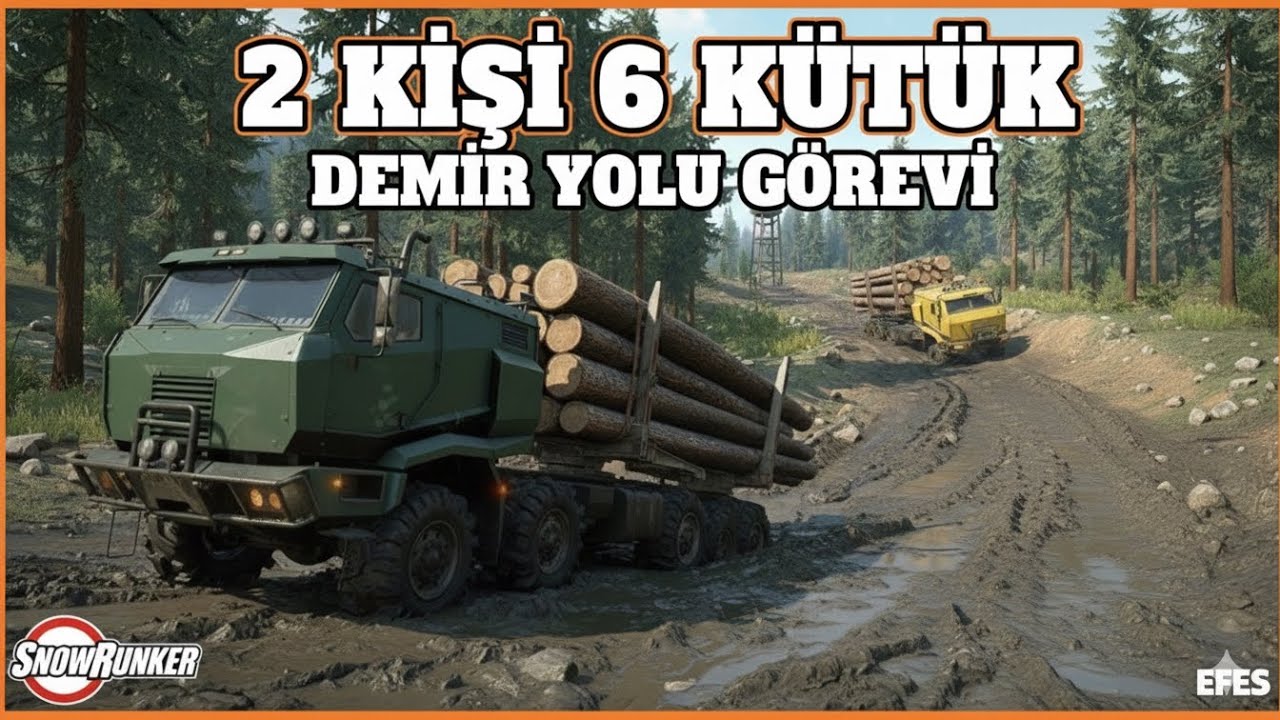 BATTIK ÇIKTIK TERLEDİK! | SnowRunner Demir Yolu Görevi
