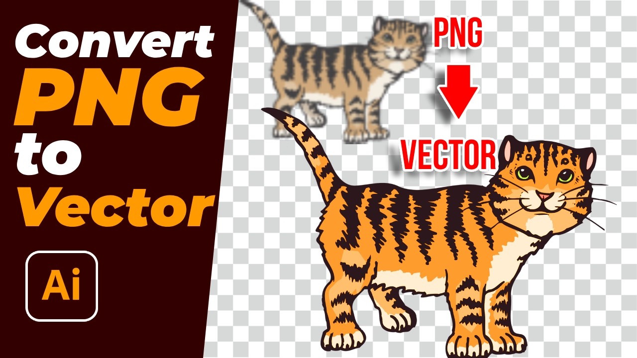 Easily Convert PNG to VECTOR | Change PNG Color in Illustrator