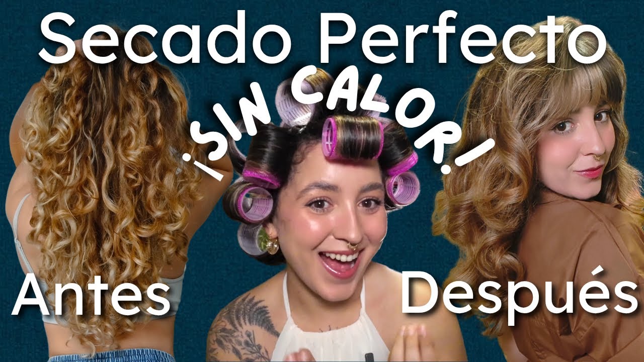 Ondas sin calor para CABELLO CRESPO | Tutorial Rollos de Velcro 🌷 #HeatlessCurls 